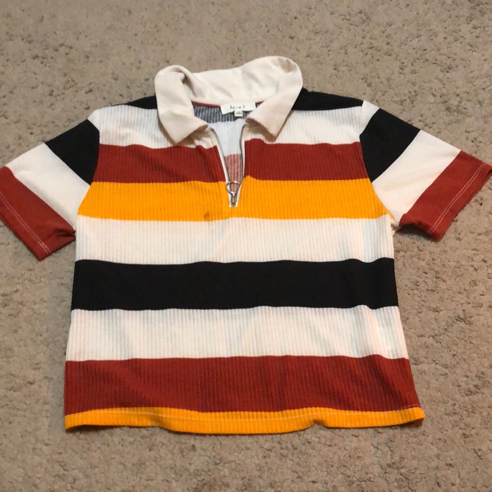 Black,white,and orange top